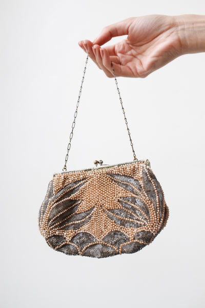 1920s French Beaded Mini Handbag
