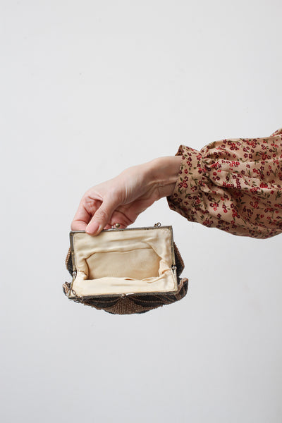 1920s French Beaded Mini Handbag