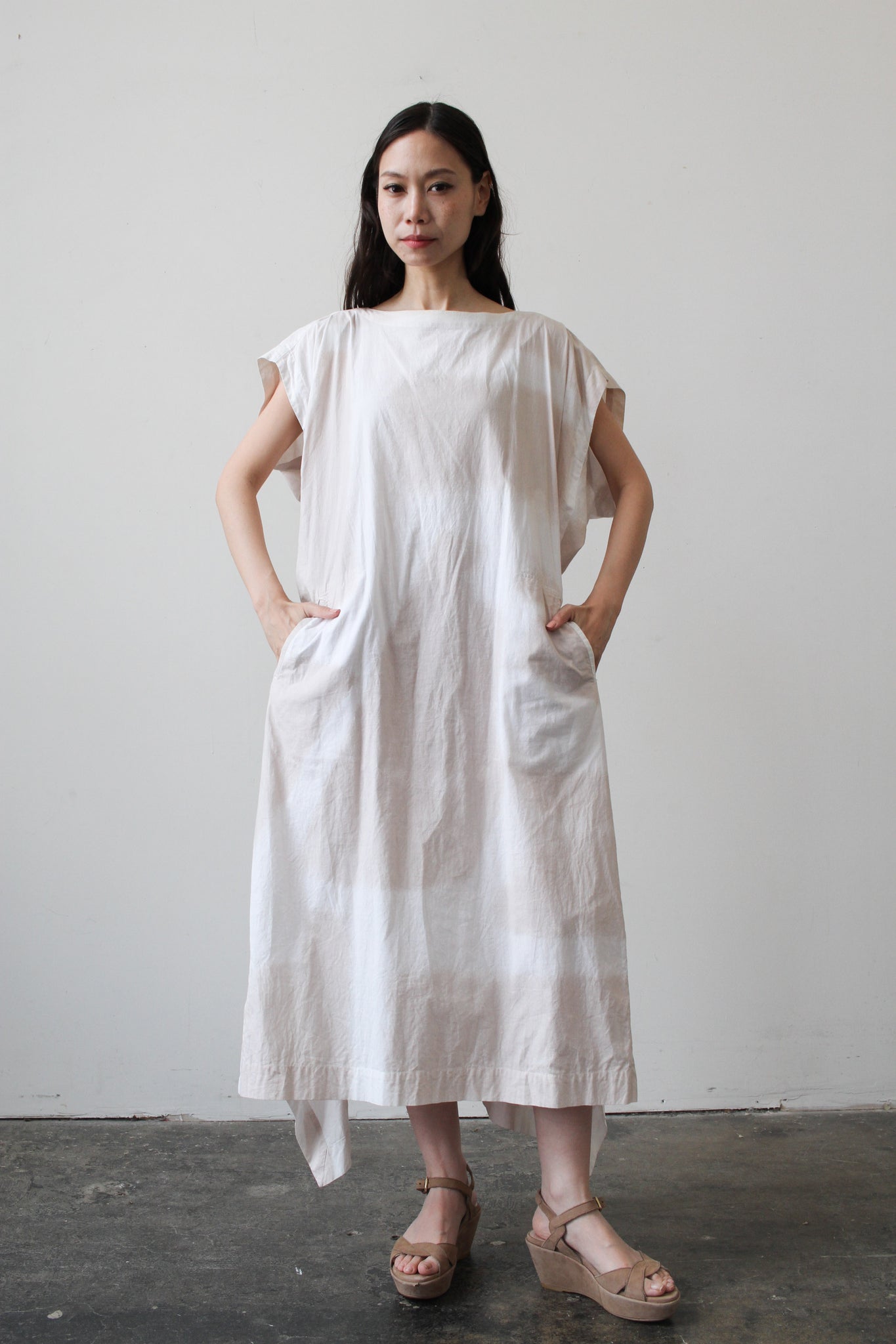 1980s Plantation Tie-Dye Asymmetrical Dress – Blossom Vintage