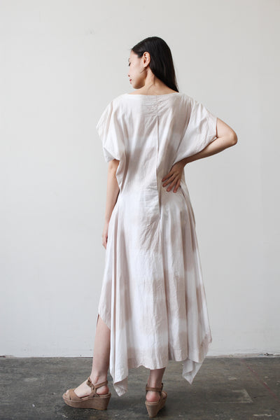 1980s Plantation Tie-Dye Asymmetrical Dress – Blossom Vintage