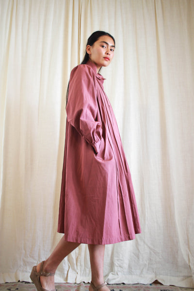 1980s Rose Pleated Japanese Trench Coat