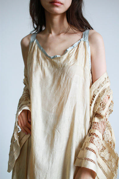 1920s Pongee Silk Slip Dress