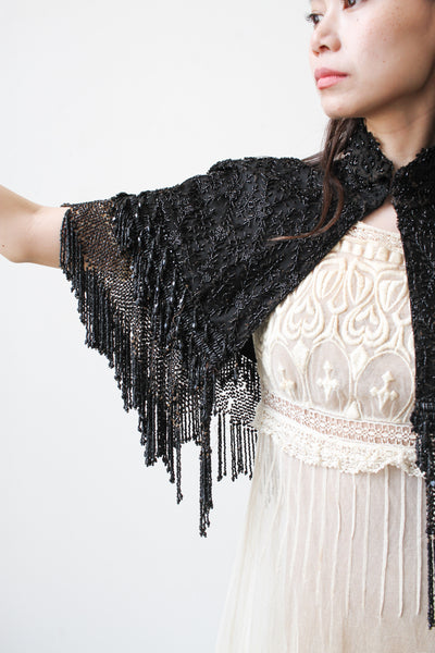 Edwardian Rare Heavy Beaded Capelet