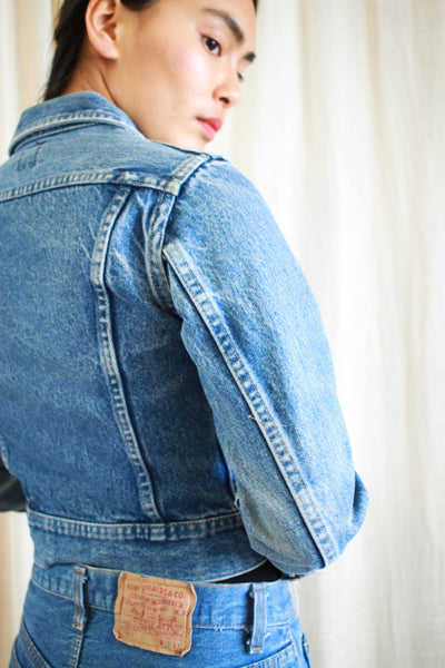 1960s Lee Distressed Denim Crop Jacket