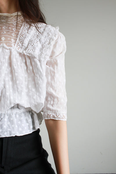 Victorian White Cotton Blouse