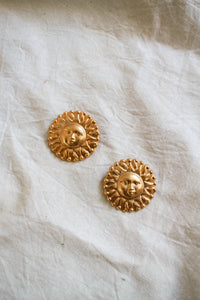 1980s Golden Sun Earrings