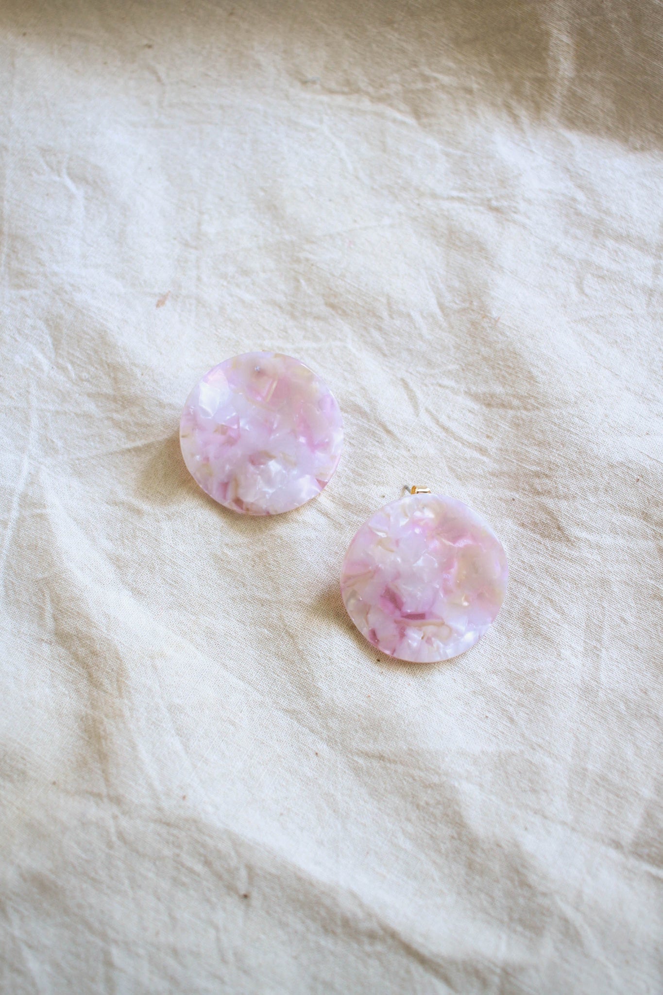 Modern Acetate Circle Earrings