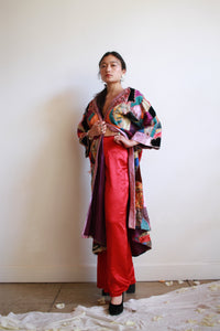 1980s Red Satin High Waist Lounge Pants