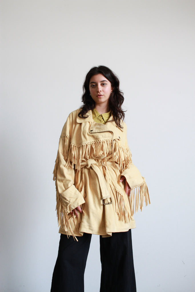 1990s DKNY Butter Suede Fringe Jacket – Blossom Vintage