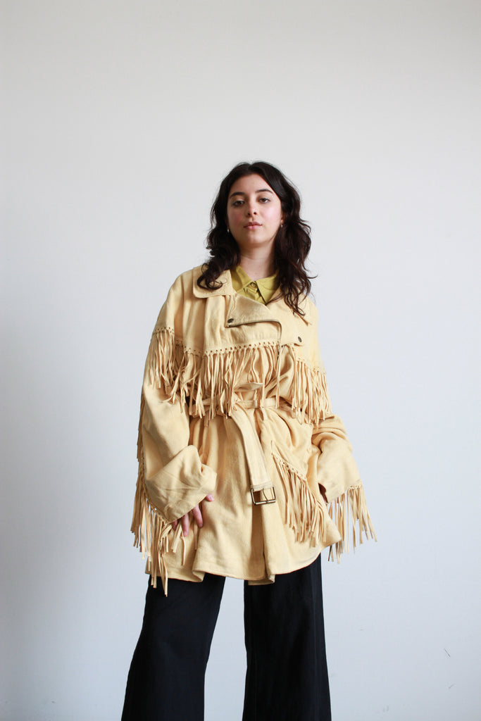 1990s DKNY Butter Suede Fringe Jacket – Blossom Vintage