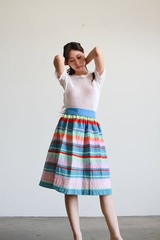1970s Seminole Cotton Midi Skirt