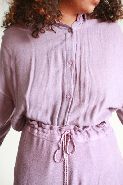 1980s Laise Adzer Lavender Gauzy Asymmetrical Skirt Set
