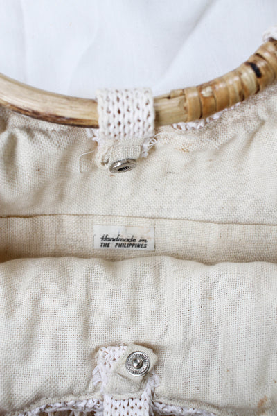 1960s Philippine Straw Raffia Woven Bag