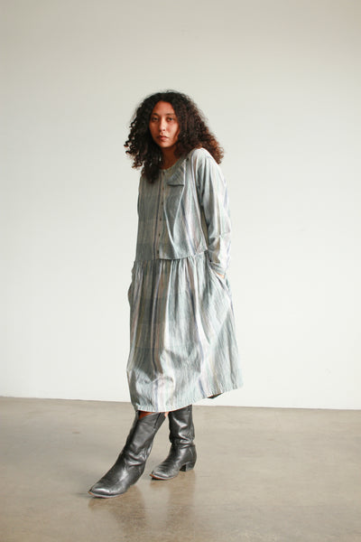 1980s Issey Sport Imagnin Avant Garde Cotton Dress