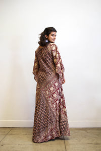 1970s Block Print Indian Cotton Boho Dress