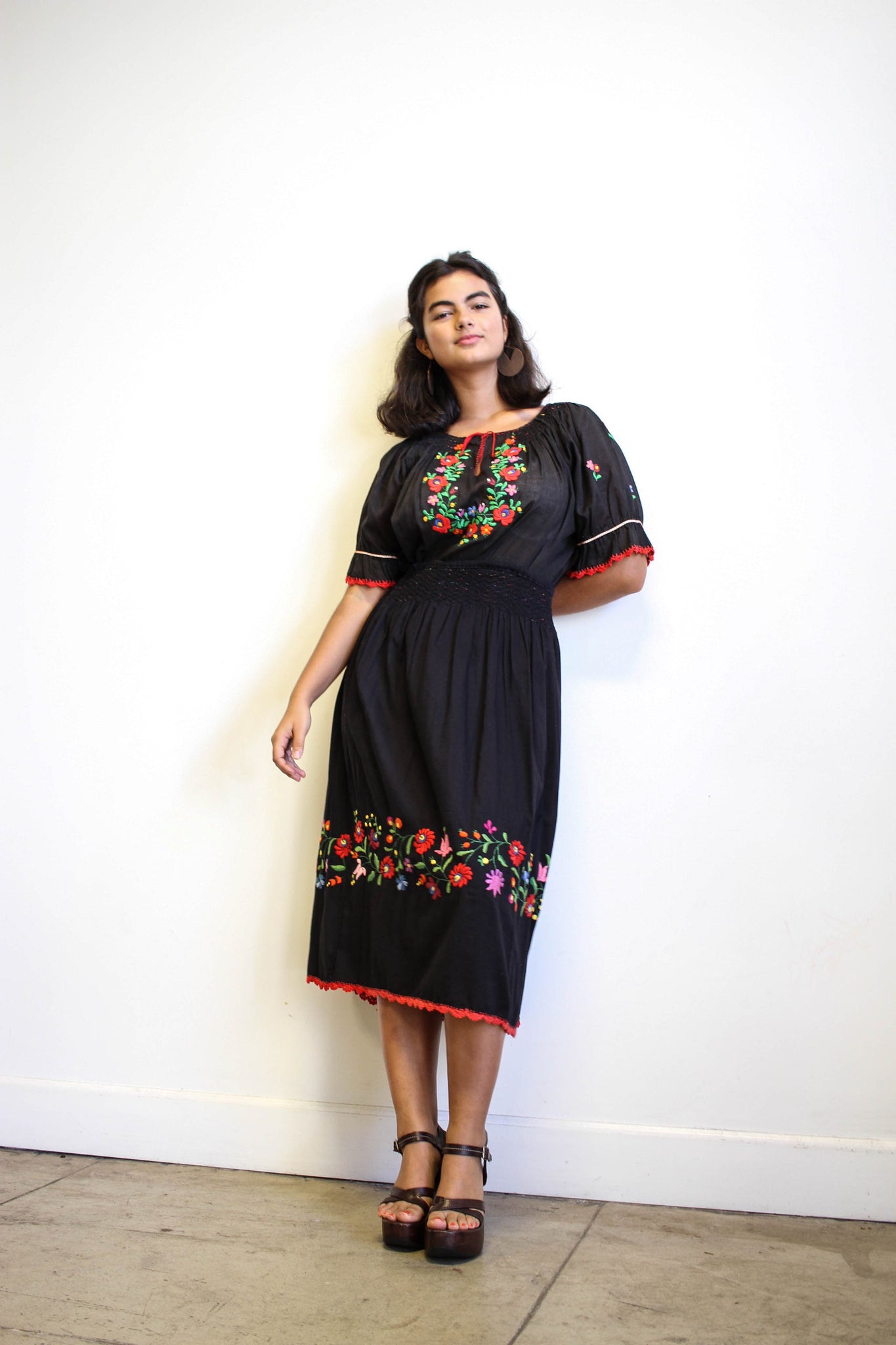 1970s Hungarian Gauzy Embroidered Set