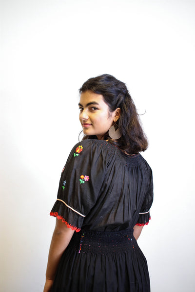 1970s Hungarian Gauzy Embroidered Set