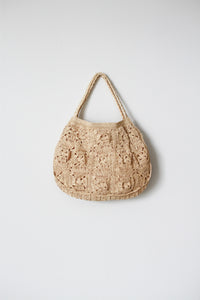 1940s Raffia Crochet Handbag