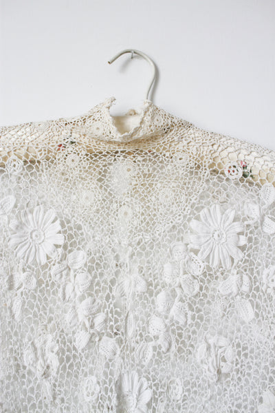 Victorian Cotton Crochet Knit Bodice