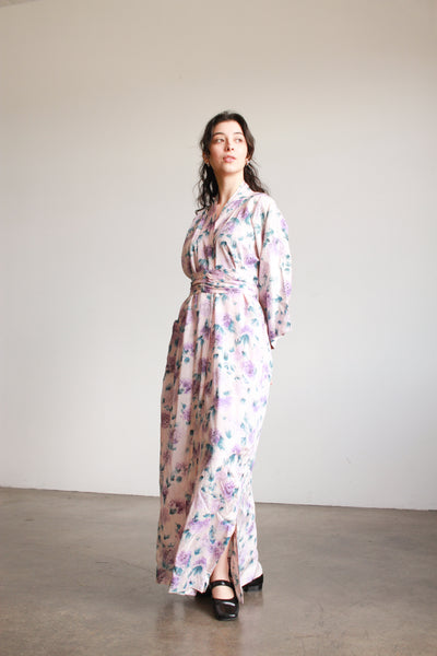 1960s Floral Print Dressing Gown