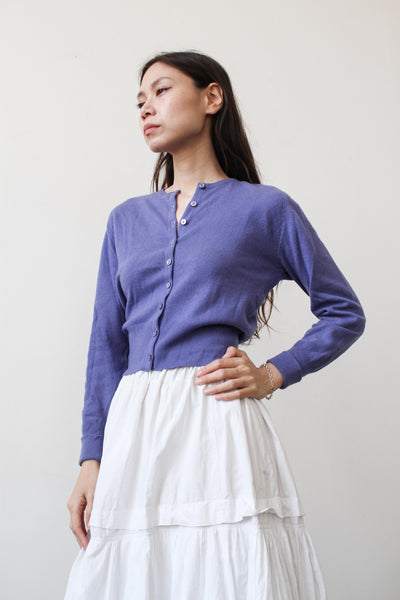 1950s Periwrinkle Cashmere Cardigan