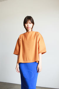 Issey Miyake Marigold Pleated Boxy Tunic