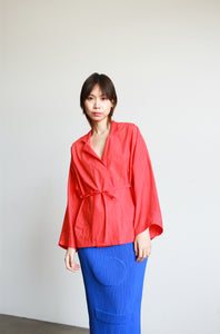 1990s Jil Sander Cherry Wrap Blouse
