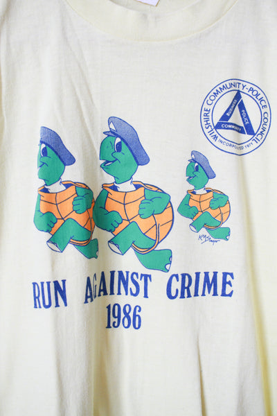 1980s Run Against Crime Long Sleeve Tee