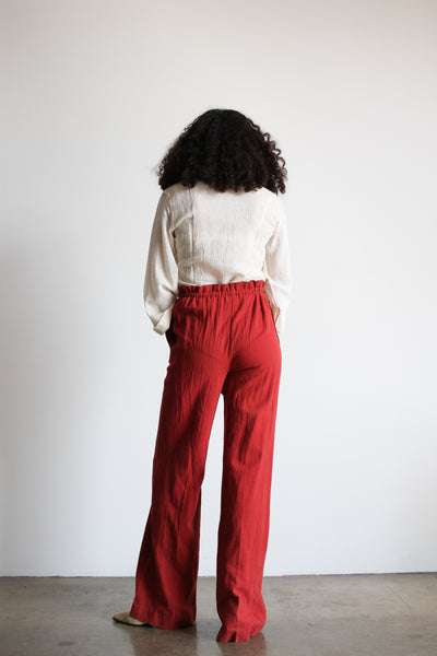 1970s Sears Brick Red Cotton Pants