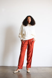 1990s Persimmon Silk Trousers
