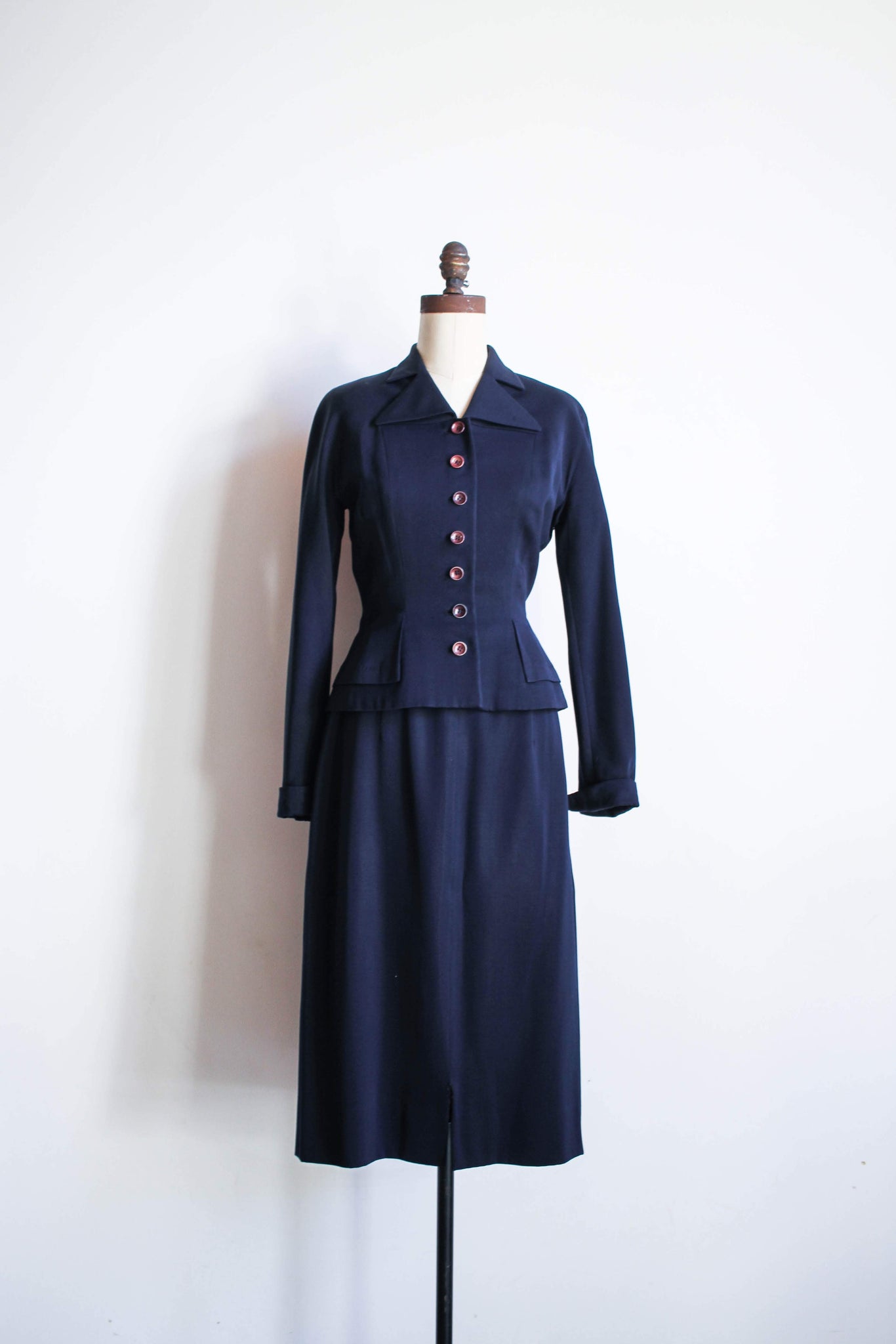 1940s Navy Wool Suit Set