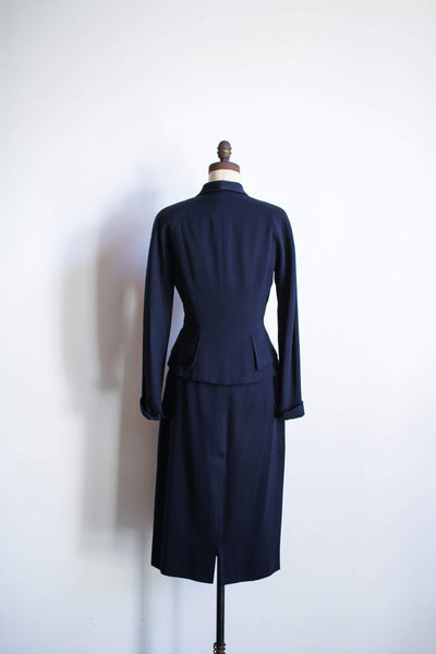 1940s Navy Wool Suit Set