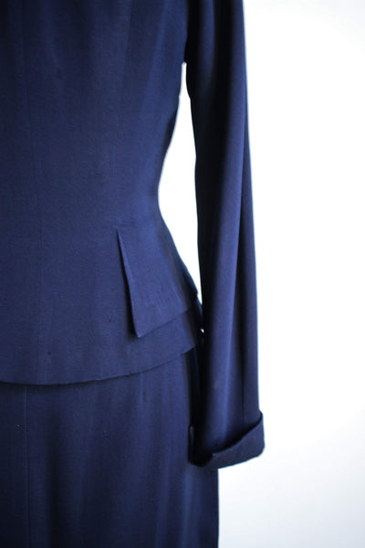 1940s Navy Wool Suit Set