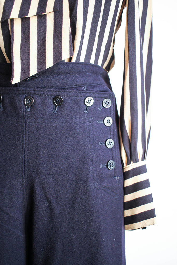 1960s Navy Wool Sailor Pants – Blossom Vintage