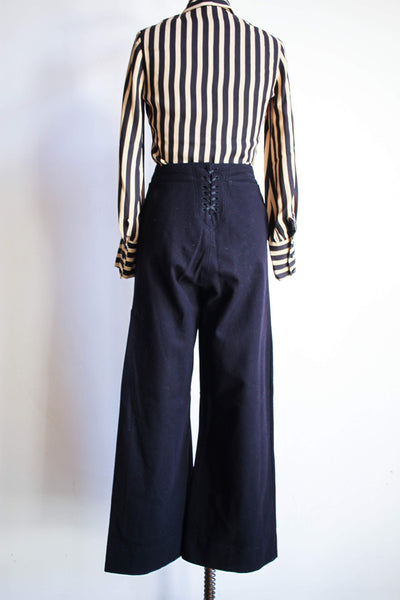 1960s Navy Wool Sailor Pants