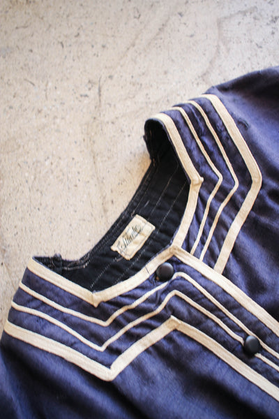 1910s Edwardian Wool Navy Bathing Suit