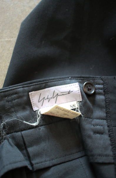 1990s Yohji Yamamoto Black Wool Trousers
