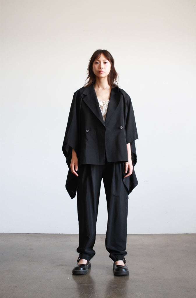 1990s Rare Issey Miyake Black Cape Blazer Suit – Blossom Vintage