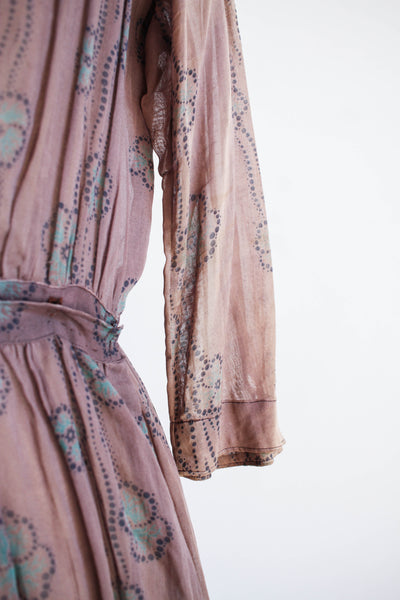 Edwardian Rare Print Cotton Voile Dress