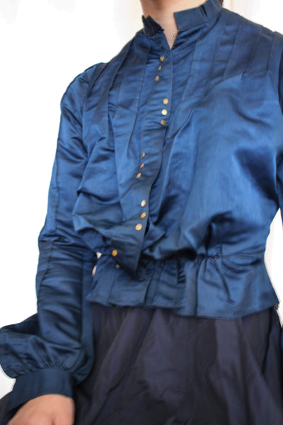 Victorian Rare Opulent Royal Satin Bodice