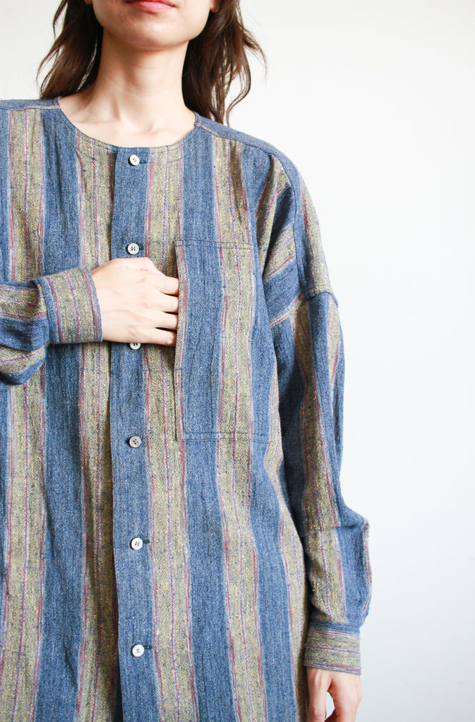 1980s Plantation Cotton Woven Striped Shirt – Blossom Vintage