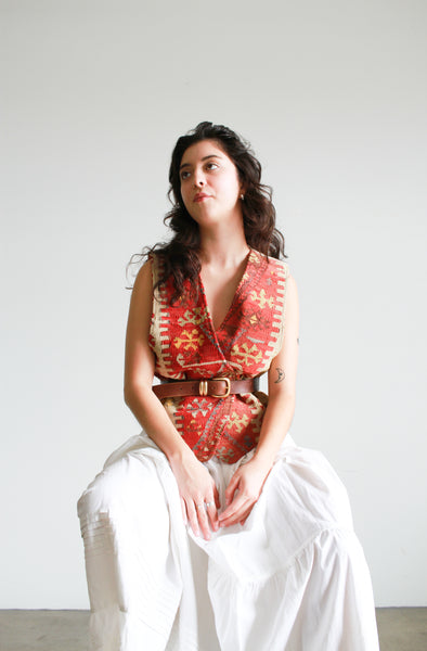 1970s Kilim Turkish Southwestern Wool Vest