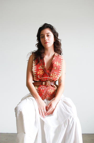1970s Kilim Turkish Southwestern Wool Vest