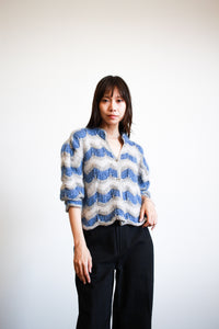 1980s Mohair Knit Striped Sweater