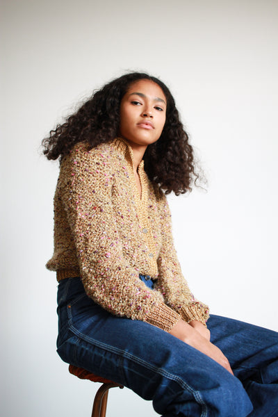 1980s Copper Speckled Knit Sweater