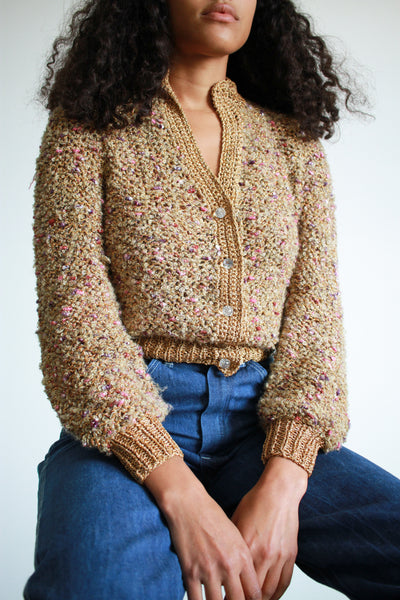 1980s Copper Speckled Knit Sweater