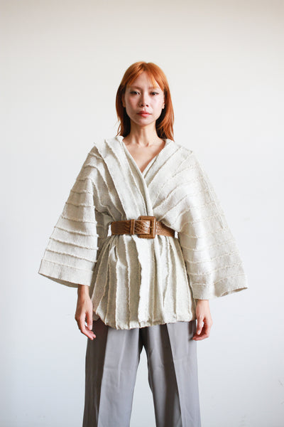 1980s Issey Miyake Structural Woven Kimono Jacket
