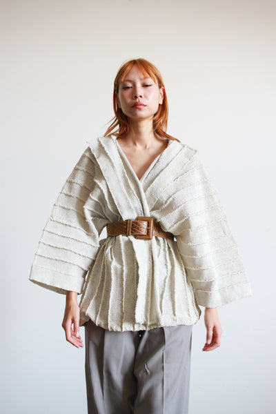 1980s Issey Miyake Structural Woven Kimono Jacket