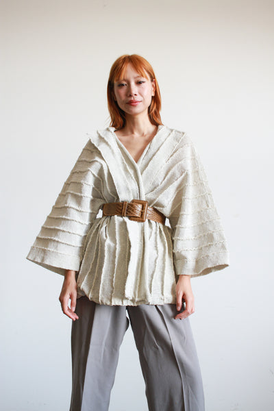 1980s Issey Miyake Structural Woven Kimono Jacket