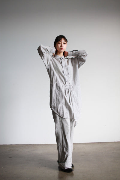 1980s Issey Miyake Plantation Cotton Stripe Tunic